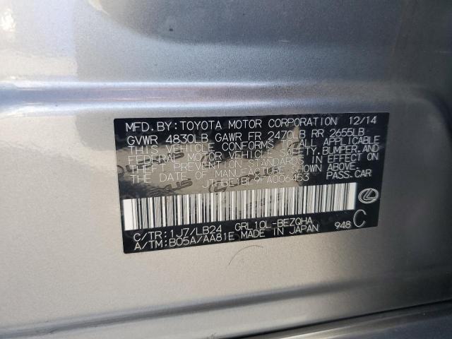 JTHBE1BL9FA006453 - 2015 LEXUS GS 350 GRAY photo 12