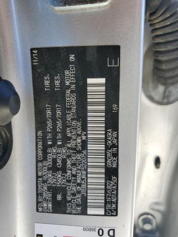 JTEBU5JR4F5220756 - 2015 TOYOTA 4RUNNER SR5/SR5 PREMIUM SILVER photo 13