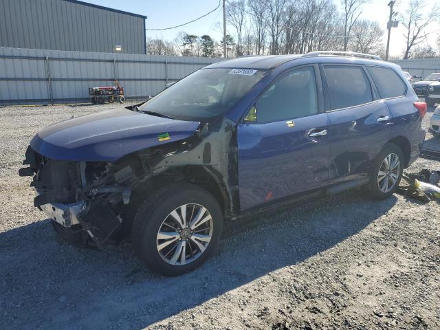 5N1DR2MM4KC592760 - 2019 NISSAN PATHFINDER S BLUE photo 1