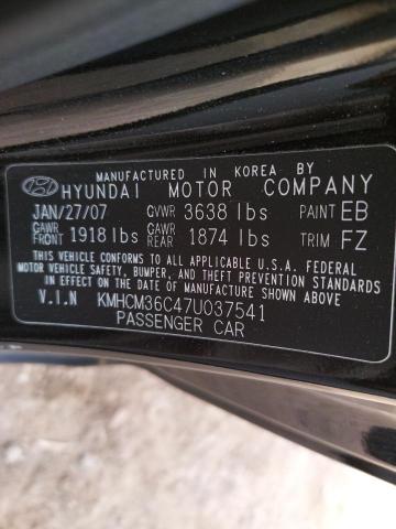 KMHCM36C47U037541 - 2007 HYUNDAI ACCENT GS BLACK photo 12