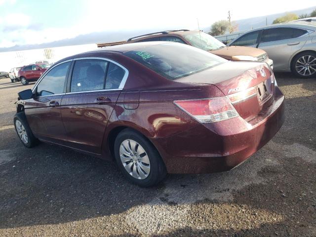 1HGCP2F35CA212866 - 2012 HONDA ACCORD LX BURGUNDY photo 2