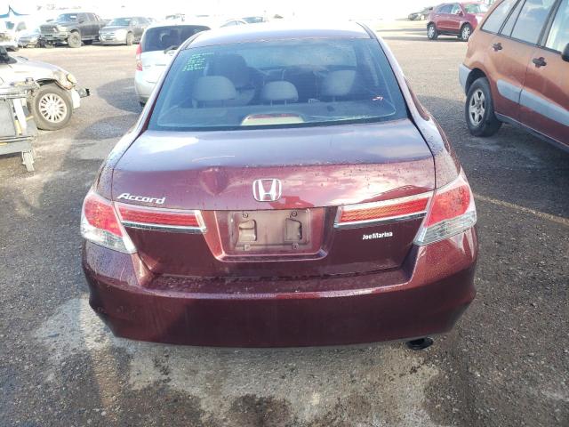 1HGCP2F35CA212866 - 2012 HONDA ACCORD LX BURGUNDY photo 6