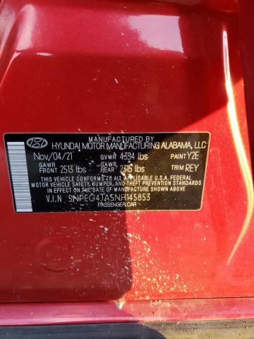 5NPEG4JA5NH145853 - 2022 HYUNDAI SONATA SE RED photo 13