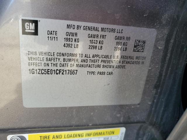 1G1ZC5E01CF217667 - 2012 CHEVROLET MALIBU 1LT BROWN photo 12