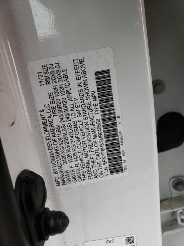 5FNYF8H53MB040659 - 2021 HONDA PASSPORT EXL WHITE photo 12