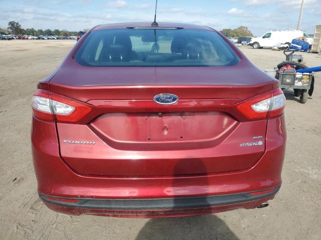 3FA6P0LU9ER301223 - 2014 FORD FUSION SE HYBRID RED photo 6