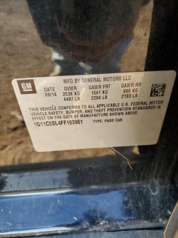 1G11C5SL4FF163961 - 2015 CHEVROLET MALIBU 1LT BLACK photo 12