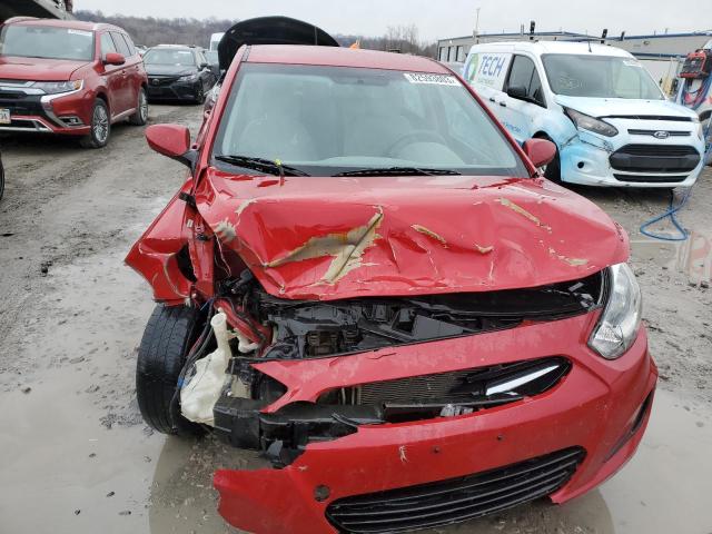 KMHCT5AE5CU056536 - 2012 HYUNDAI ACCENT GLS RED photo 5