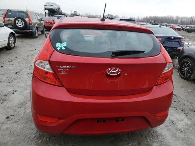 KMHCT5AE5CU056536 - 2012 HYUNDAI ACCENT GLS RED photo 6