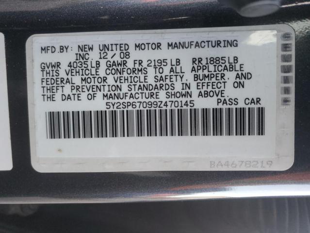 5Y2SP67099Z470145 - 2009 PONTIAC VIBE GRAY photo 12