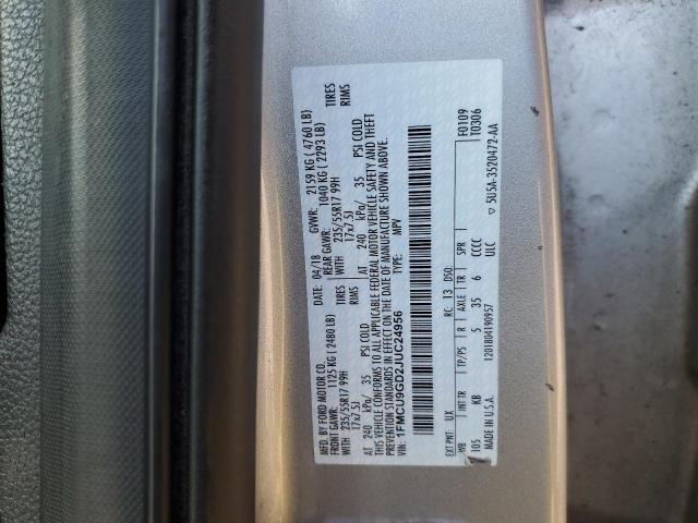 1FMCU9GD2JUC24956 - 2018 FORD ESCAPE SE Silber Foto 13