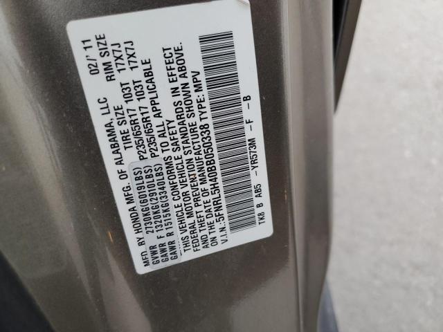 5FNRL5H40BB050338 - 2011 HONDA ODYSSEY EX GOLD photo 14