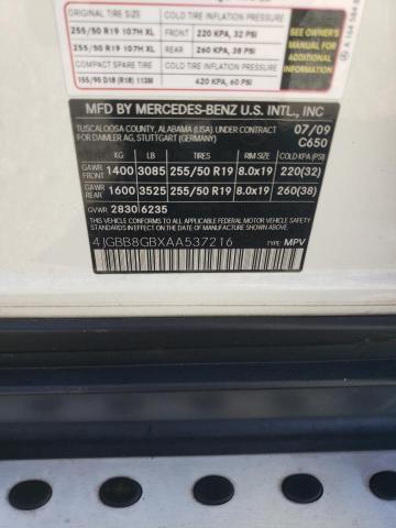 4JGBB8GBXAA537216 - 2010 MERCEDES-BENZ ML 350 4MATIC WHITE photo 13