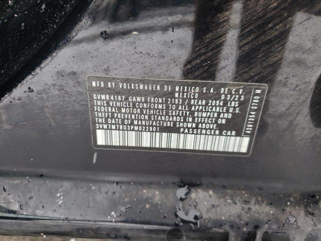 3VW7M7BU3PM022901 - 2023 VOLKSWAGEN JETTA SE BLACK photo 12