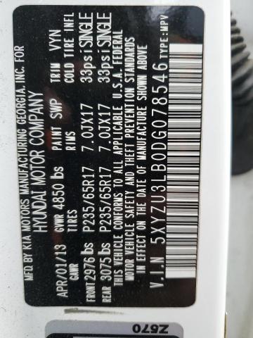 5XYZU3LB0DG078546 - 2013 HYUNDAI SANTA FE SPORT 白色 照片 12