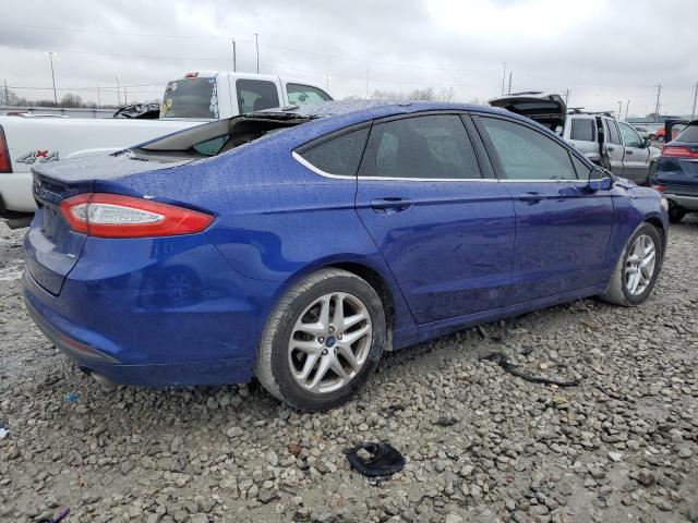 3FA6P0H77FR263902 - 2015 FORD FUSION SE BLUE photo 3