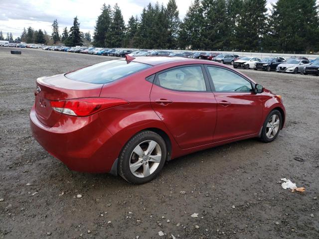 5NPDH4AE6DH223714 - 2013 HYUNDAI ELANTRA GLS RED photo 3