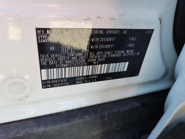 4T3RWRFV7SU173218 - 2025 TOYOTA RAV4 XLE 白色 照片 14