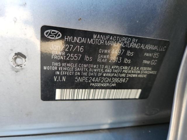 5NPE24AF2GH386847 - 2016 HYUNDAI SONATA SE Gümüş foto 12