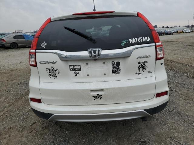 5J6RM4H55FL033029 - 2015 HONDA CR-V EX WHITE photo 6