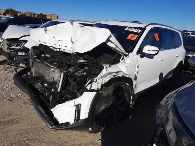 5XYP34HCXMG179823 - 2021 KIA TELLURIDE EX WHITE photo 1