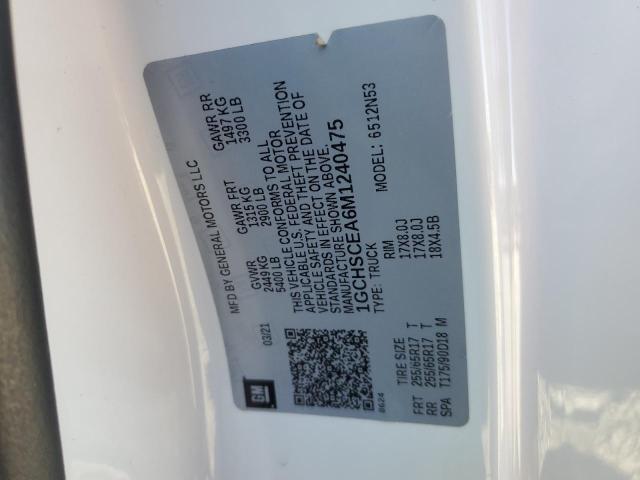 1GCHSCEA6M1240475 - 2021 CHEVROLET COLORADO LT WHITE photo 12