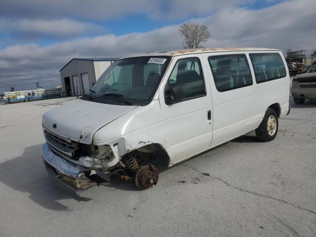 1FBNE31L42HA22125 - 2002 FORD ECONOLINE E350 SUPER DUTY WAGON WHITE photo 1