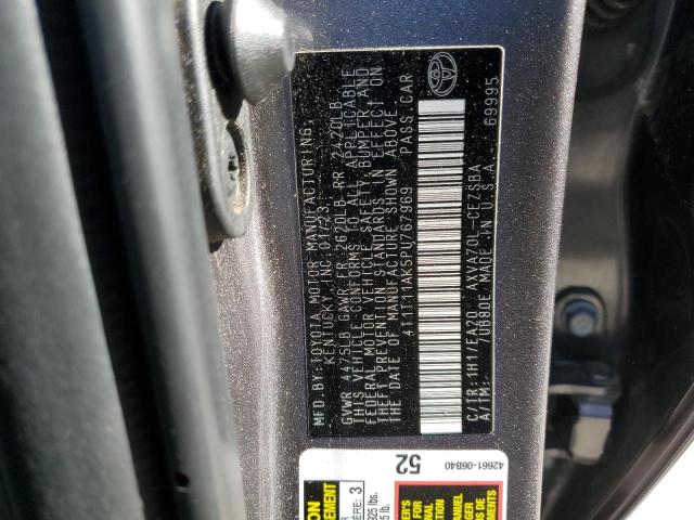 4T1T11AK5PU767969 - 2023 TOYOTA CAMRY SE NIGHT SHADE GRAY photo 12
