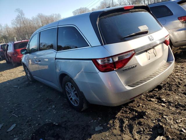 5FNRL5H68DB043755 - 2013 HONDA ODYSSEY EXL SILVER photo 2