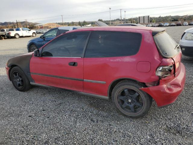 2HGEH2463SH518225 - 1995 HONDA CIVIC DX RED photo 2