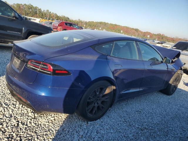 5YJSA1E59NF493119 - 2022 TESLA MODEL S BLUE photo 3