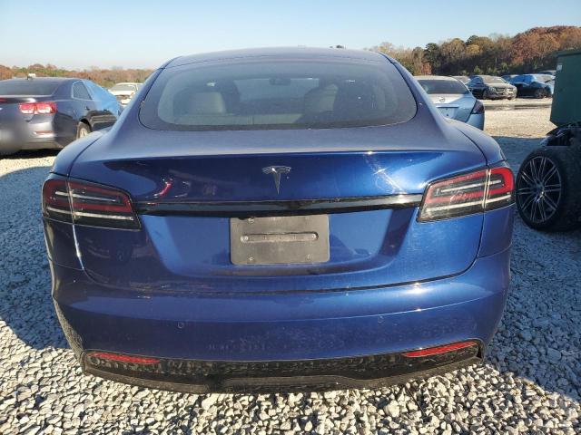 5YJSA1E59NF493119 - 2022 TESLA MODEL S BLUE photo 6