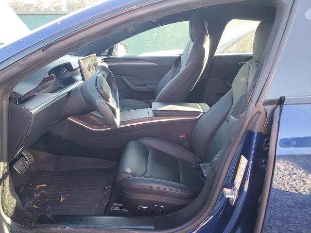 5YJSA1E59NF493119 - 2022 TESLA MODEL S BLUE photo 7