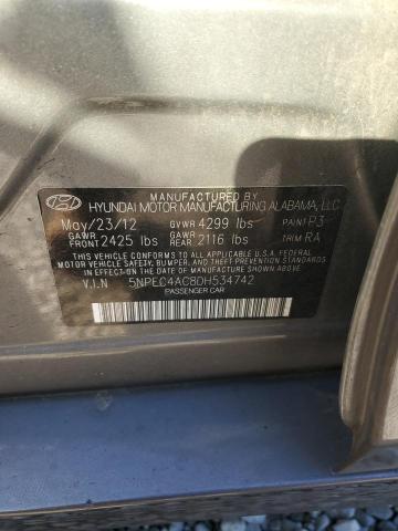 5NPEC4AC8DH534742 - 2013 HYUNDAI SONATA SE CHARCOAL photo 12