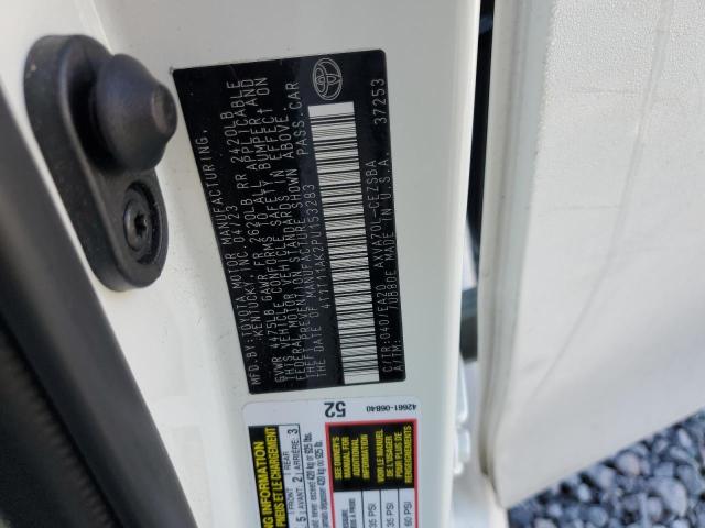 4T1T11AK2PU153283 - 2023 TOYOTA CAMRY SE NIGHT SHADE WHITE photo 12