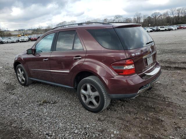 4JGBB86EX8A309061 - 2008 MERCEDES-BENZ ML 350 BURGUNDY photo 2