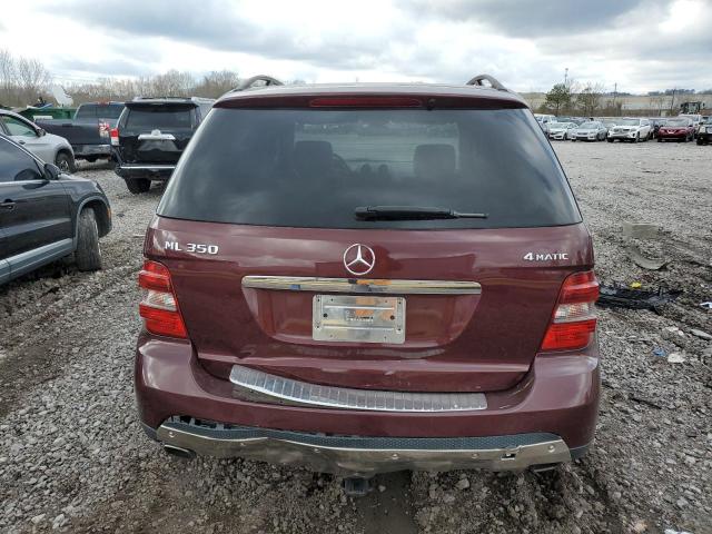 4JGBB86EX8A309061 - 2008 MERCEDES-BENZ ML 350 BURGUNDY photo 6