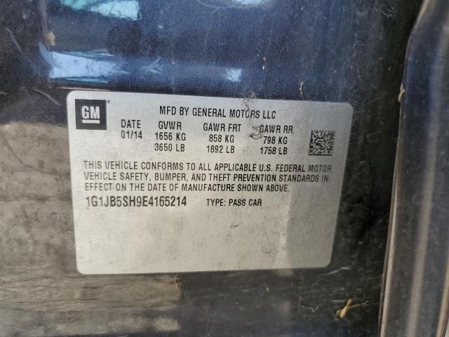 1G1JB5SH9E4165214 - 2014 CHEVROLET SONIC LS 石墨色 照片 12