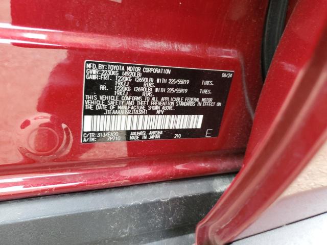 JTEAAAAH6RJ183841 - 2024 TOYOTA VENZA LE Bordo fotoğraf 12