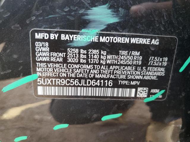 5UXTR9C56JLD64116 - 2018 BMW X3 XDRIVE30I CHARCOAL photo 12