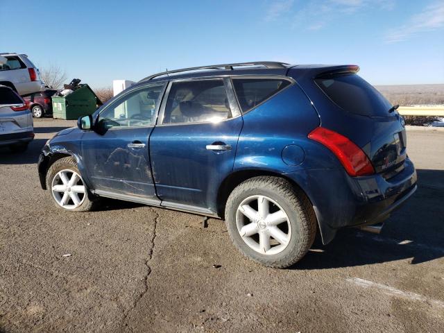 JN8AZ08W95W416916 - 2005 NISSAN MURANO SL BLUE photo 2