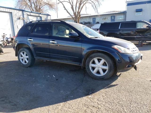 JN8AZ08W95W416916 - 2005 NISSAN MURANO SL BLUE photo 4