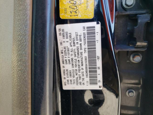 1HGCM56866A163901 - 2006 HONDA ACCORD EX BLACK photo 12