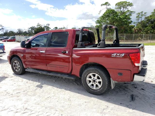 1N6AA07B54N539406 - 2004 NISSAN TITAN XE RED photo 2