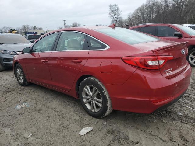 5NPE24AF3HH497344 - 2017 HYUNDAI SONATA SE RED photo 2