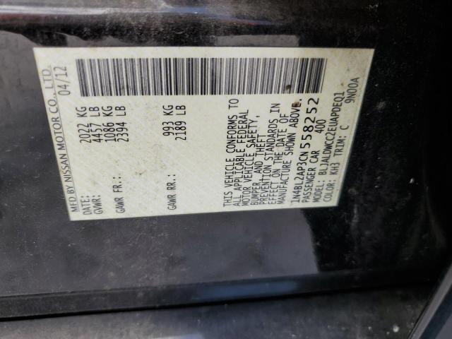 1N4BL2AP3CN558252 - 2012 NISSAN ALTIMA SR BLACK photo 12