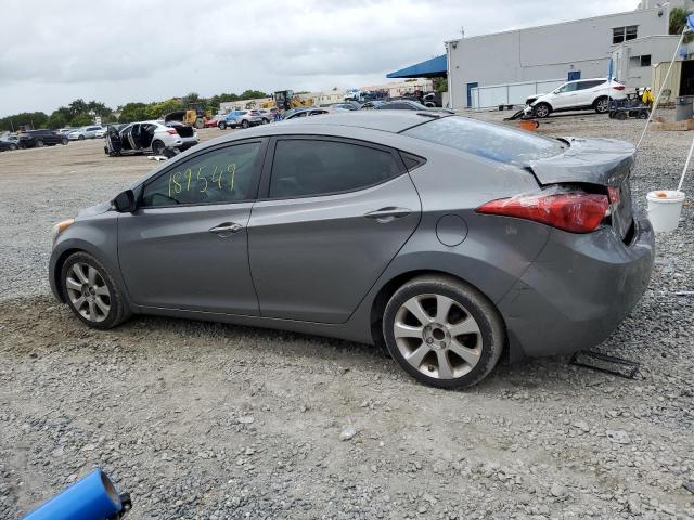 5NPDH4AE7DH217582 - 2013 HYUNDAI ELANTRA GLS GRAY photo 2