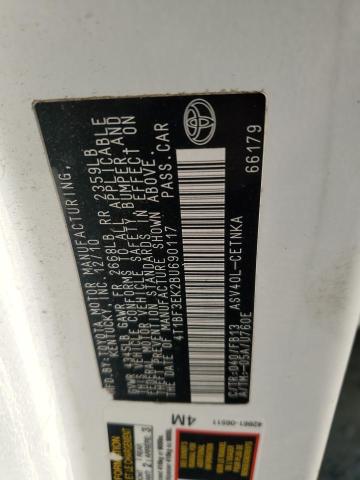 4T1BF3EK2BU690117 - 2011 TOYOTA CAMRY BASE Beyaz fotoğraf 12