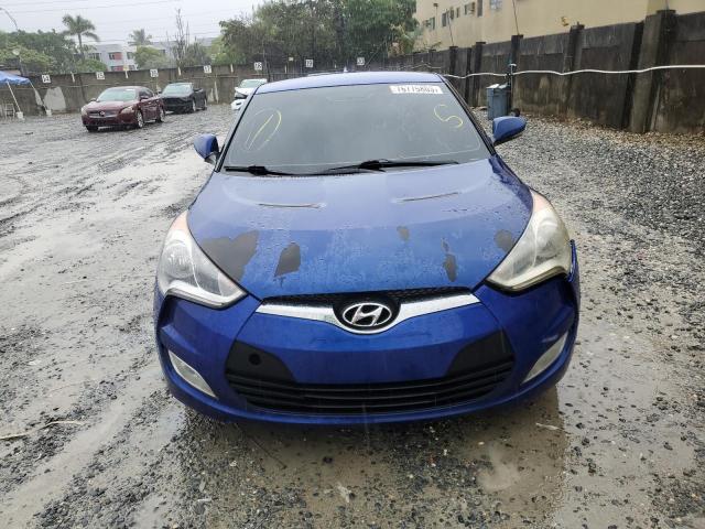 KMHTC6AE0EU190881 - 2014 HYUNDAI VELOSTER TURBO BLUE photo 5