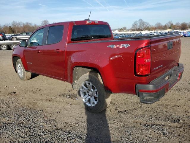 1GCGTCEN6M1267333 - 2021 CHEVROLET COLORADO LT RED photo 2